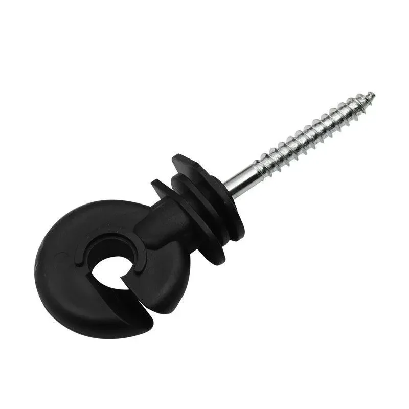 100pcs Electric Fence Offset Ring Insulator Wood Post Fencing Screw Timber Tape Wire Insulators Safe Garden Buildings Accessory view 6
