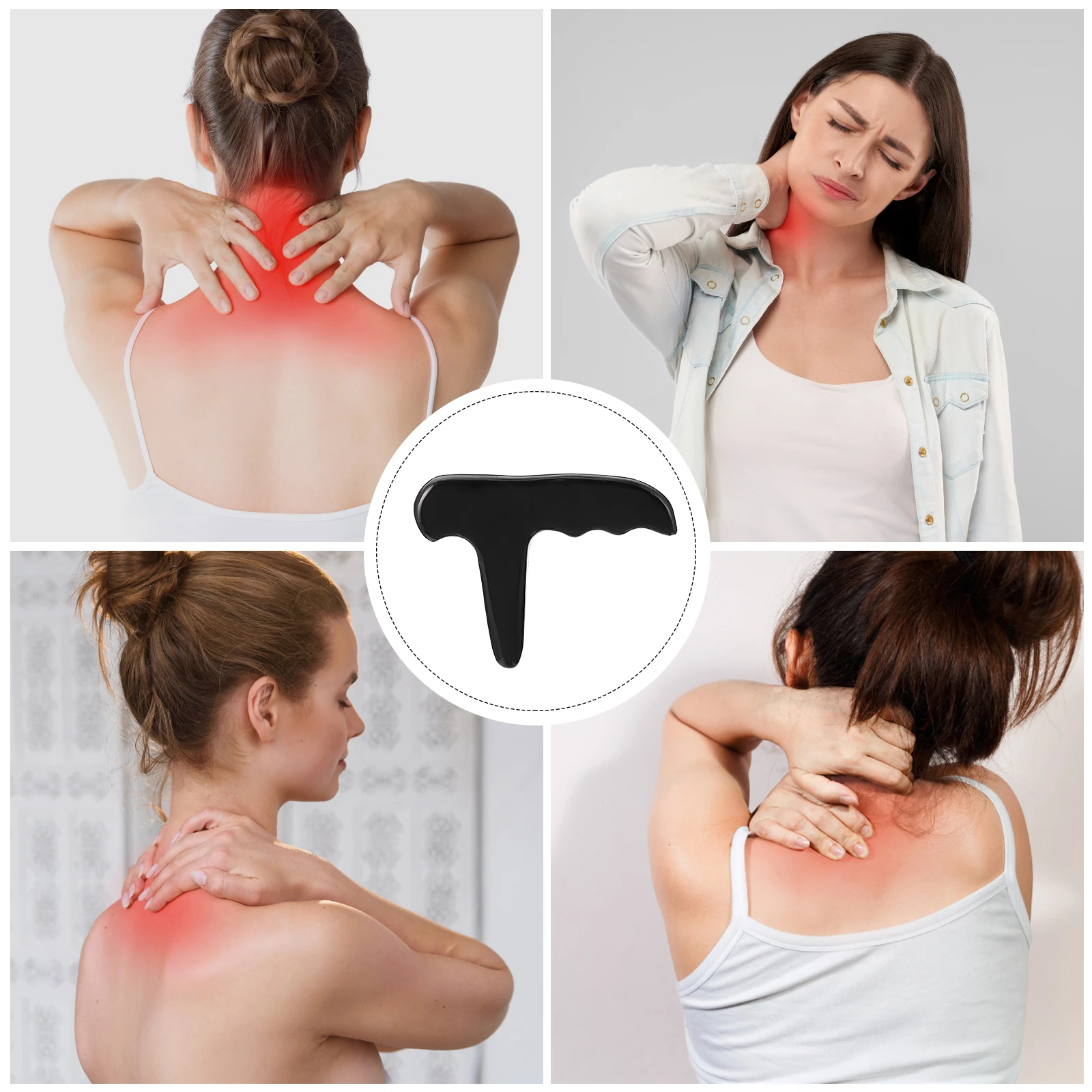 

Черная каменная скребковая пластина, массажер для тела, инструмент для ног, лица, конечностей, улучшения кровообращения, метаболизма, подарок для здоровья, массажная доска