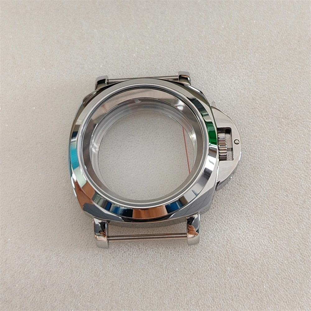 Nuovo 40MM Cassa per orologio in acciaio inossidabile con maniglia per NH35 NH36 4R36 7S26 Orologio con movimento Parti fai da te Colore argento
