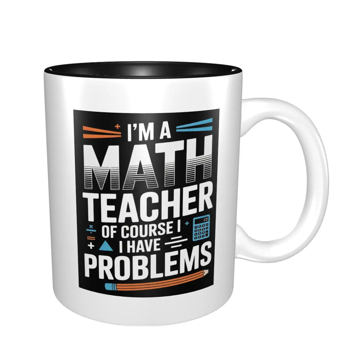 Math Teacher Art Men Women Statistics Algebra Mathematics Mug Ceramic Coffee Cups Tea Mugs Milk Cup Drinkware Gift for Woman Man