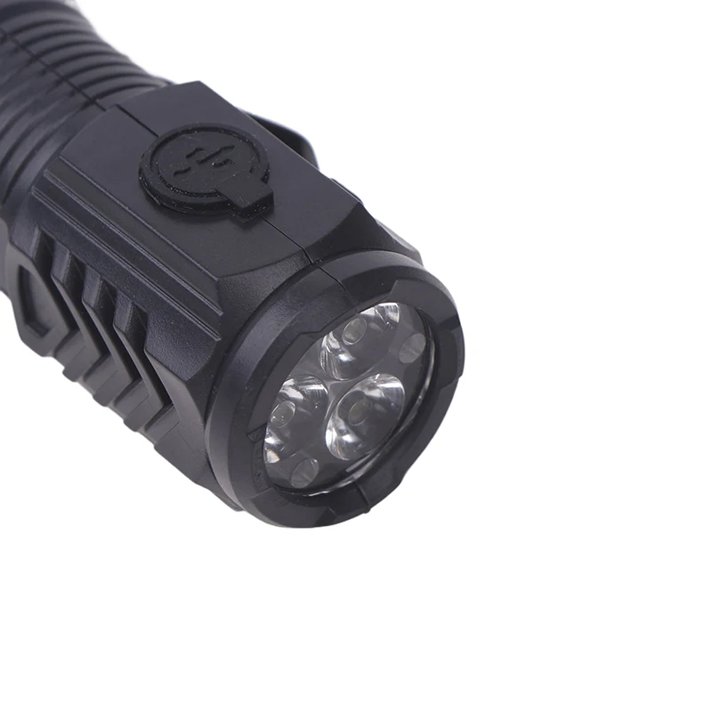 LED Flashlight Strong Bright Torch Rechargeable USB Light Waterproof With Clip Magnet For Hiking Camping High Quality