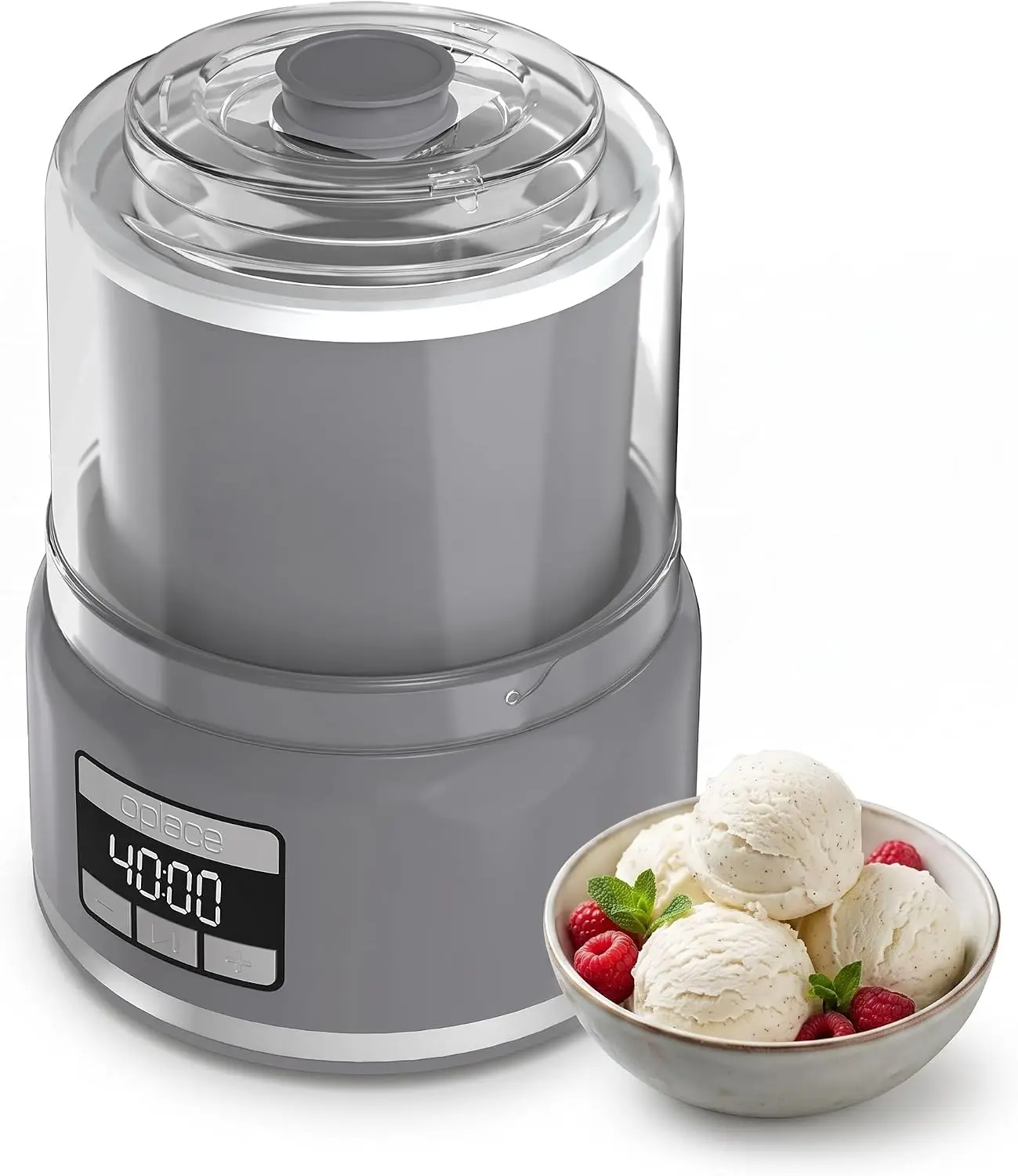 Ice Cream Maker 21 Quart Double Insulated Soft Serve Gelato Sorbet Frozen Yogurt Machine Fast Cooling Visible Feeding Port Easy