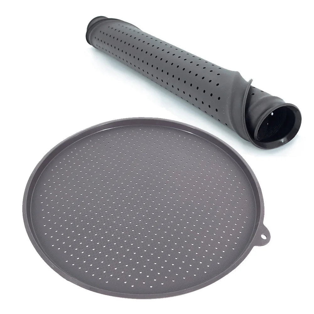 

Silicone Circular Baking Pad with High Density of Pores, Non Stick To Pizza Tray, Perforated Cake Baking, Pizza Baking Tray