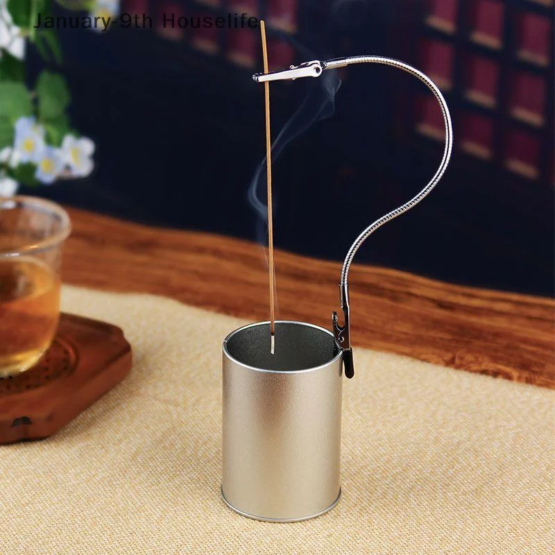 Portable Vertical Incense Bracket Stainless Steel Anti-tilt Double Ends Alligator Clips Adjusted Incense Clip