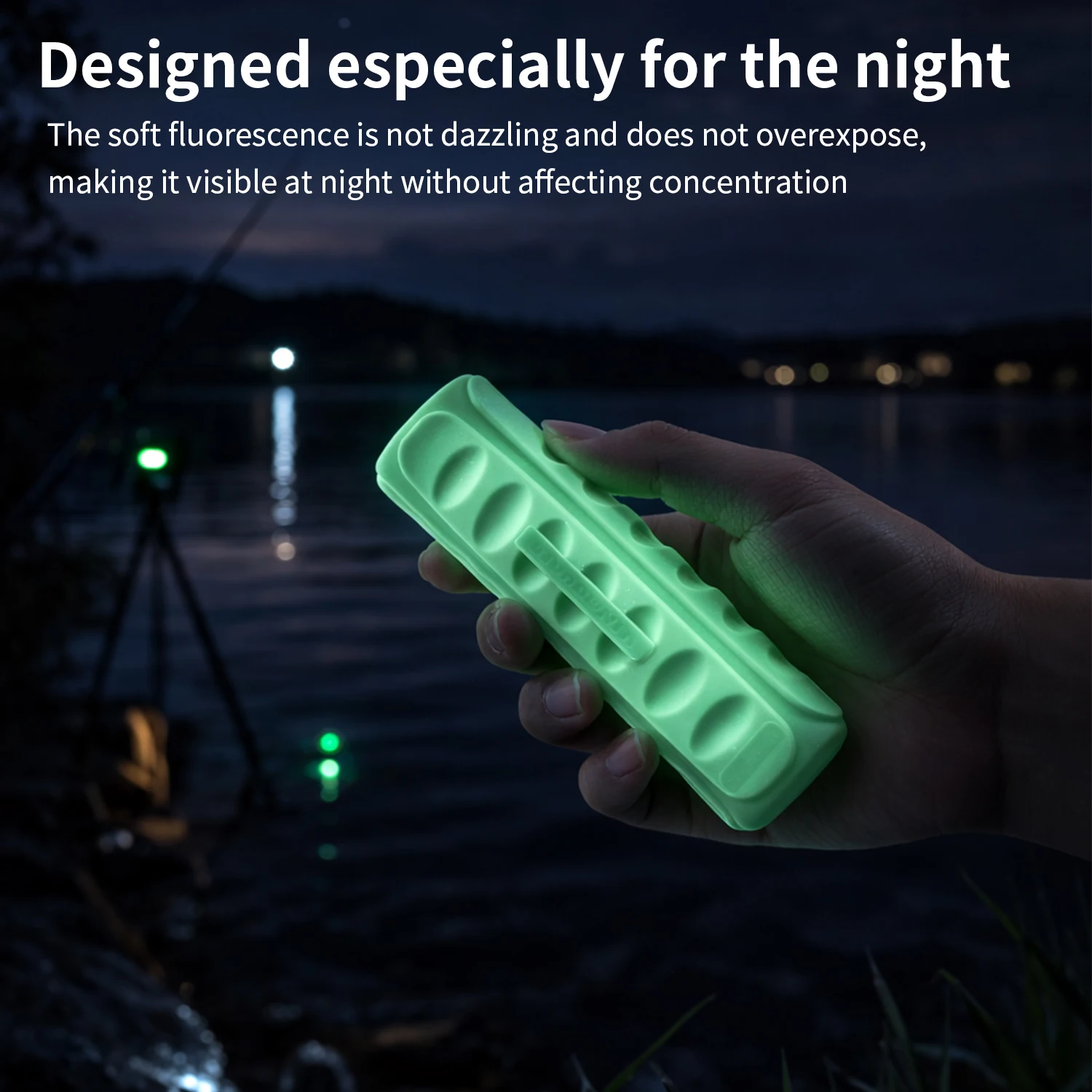

Glow in The Dark Luminous Silicone Fish Finder Mount Handle Grip Cover for Night Fishing Kayak Boat Marine Fishing Accessories