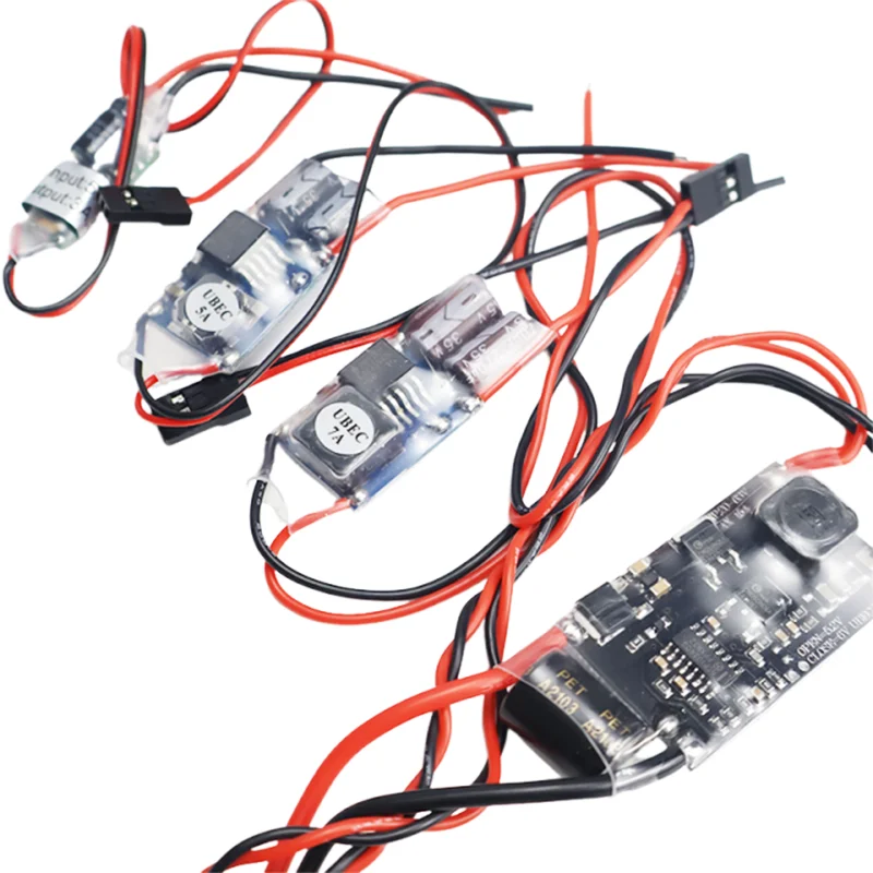 External Antijamming FPV UBEC BEC 5V 3A 5A 7A 15A 5V/3A/5A/7A/15A Lowest RF Noise BEC Full Shielding Switching Regulator RC