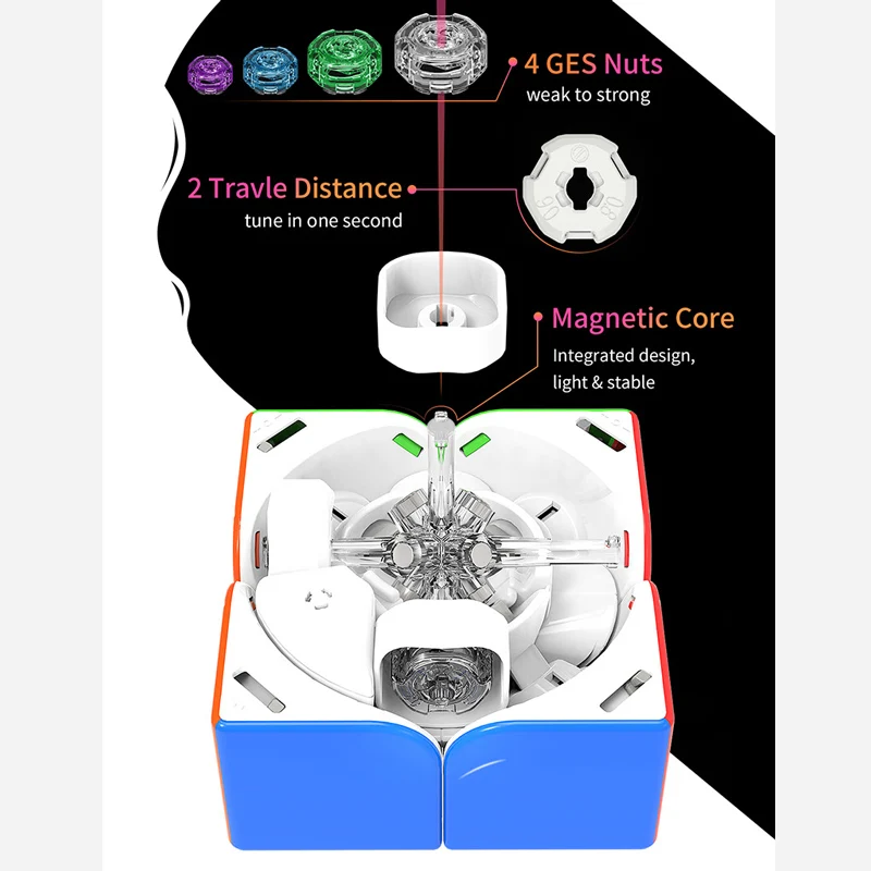GAN 251M Gan251 M Pro Magnetic Magic Cube Speed Puzzle 2×2 Professional 2x2 Children\'s Toy (Gan251 V2 No Magnetic) Cubo Magico