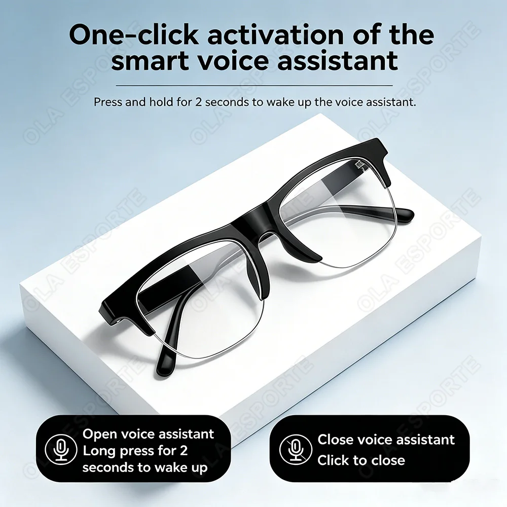 New Camera AI Smart Glasses 2026 Touch Control Photo Recording Translator Voice Assistant Music Wireless Bluetooth Sunglasses image 5