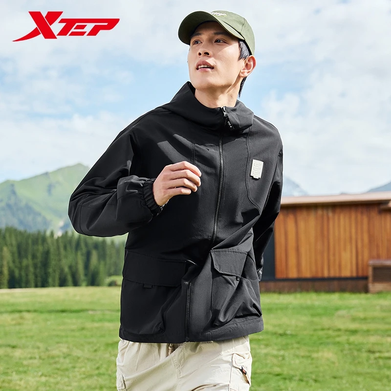 Xtep Windbreaker For Men And Women 2024 Autumn Leisure Coat Trendy Breathable Comfortable Tops 876327150056