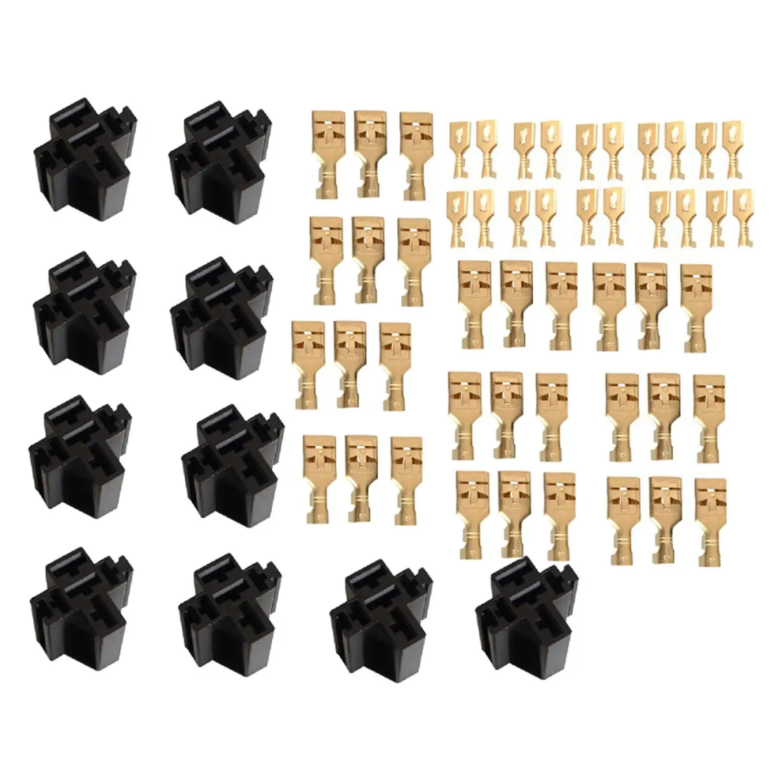 

10Pcs 5 Pin Car Relay Plug Connector Holders Directly Replace Easy Installation