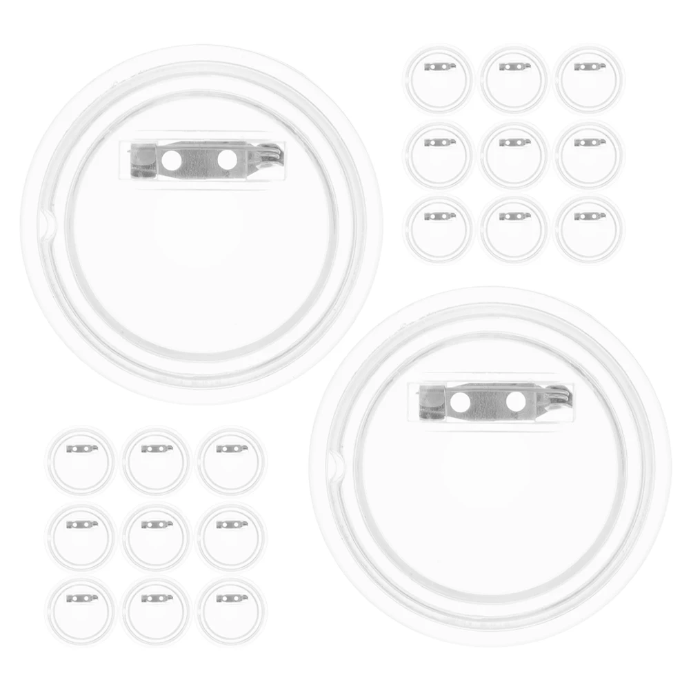 

20pcs Acrylic Button Badges Clear Photo Buttons Diy Pin Making Supplies For Clothes Shoes Pants Coat Craft Projects Empty Badge
