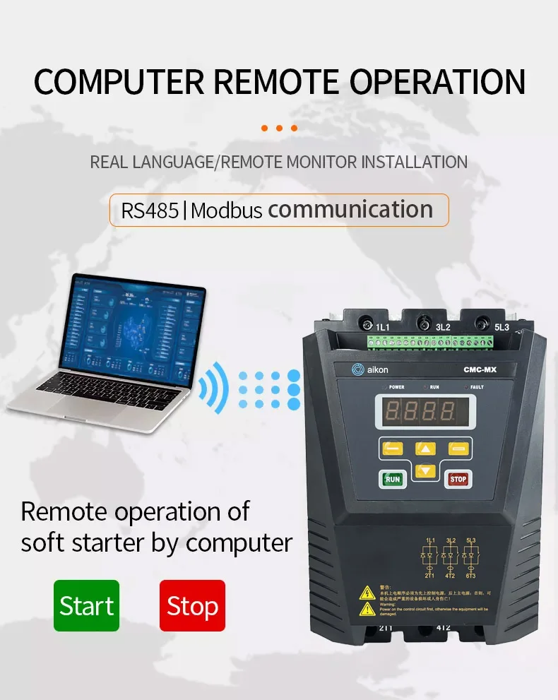 Modulo controller elettrico intelligente TLF Controller Bypass Avviatore morbido trifase 380 V per compressore d'aria