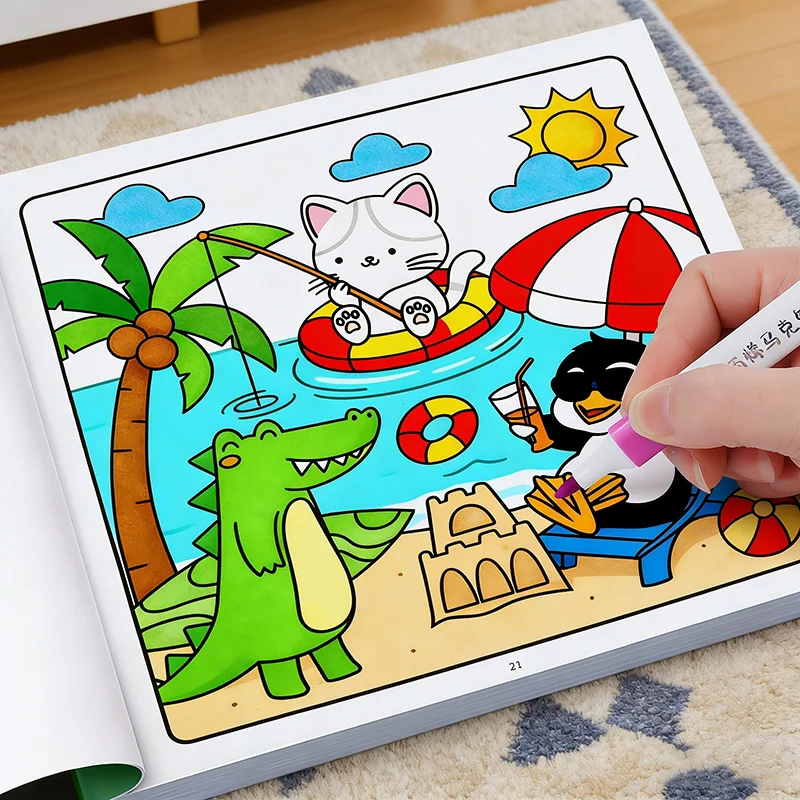 

Детские рисунки цветными ручками, раскраски, книга для рисования для детей 3-6 лет, книга для рисования для детского сада.