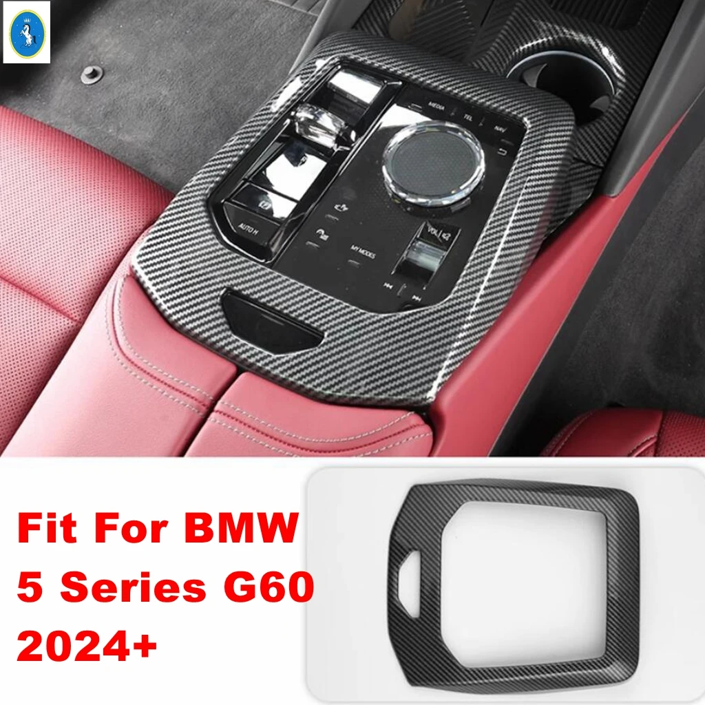 

ABS Auto Central Control Transmission Shift Gear Water Cup Decor Frame Cover Trim Accessories Fit For BMW 5 Series G60 2024 2025