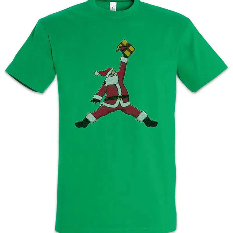 Air Santa T Shirt White Christmas Fun Basketball Clause Let It Snow