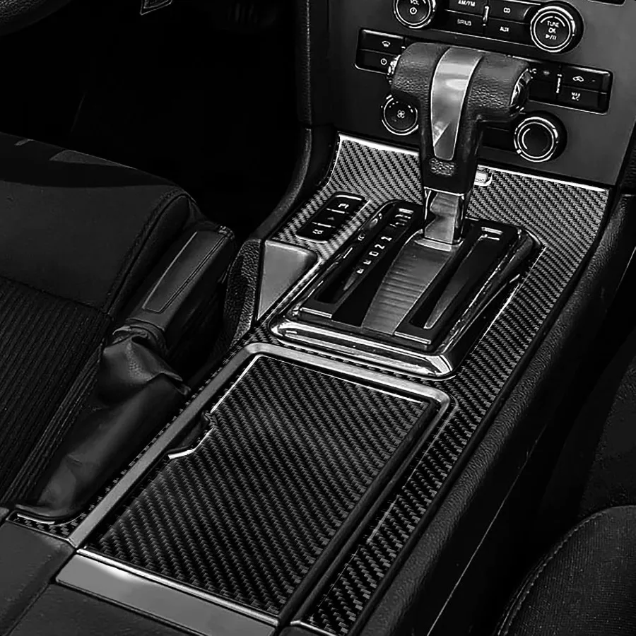 Accesorios de ajuste Interior de fibra de carbono Real Premium para Ford Mustang GT Shelby 2009 2010 2011 2012 2013 2014 Panel de cambio de marchas