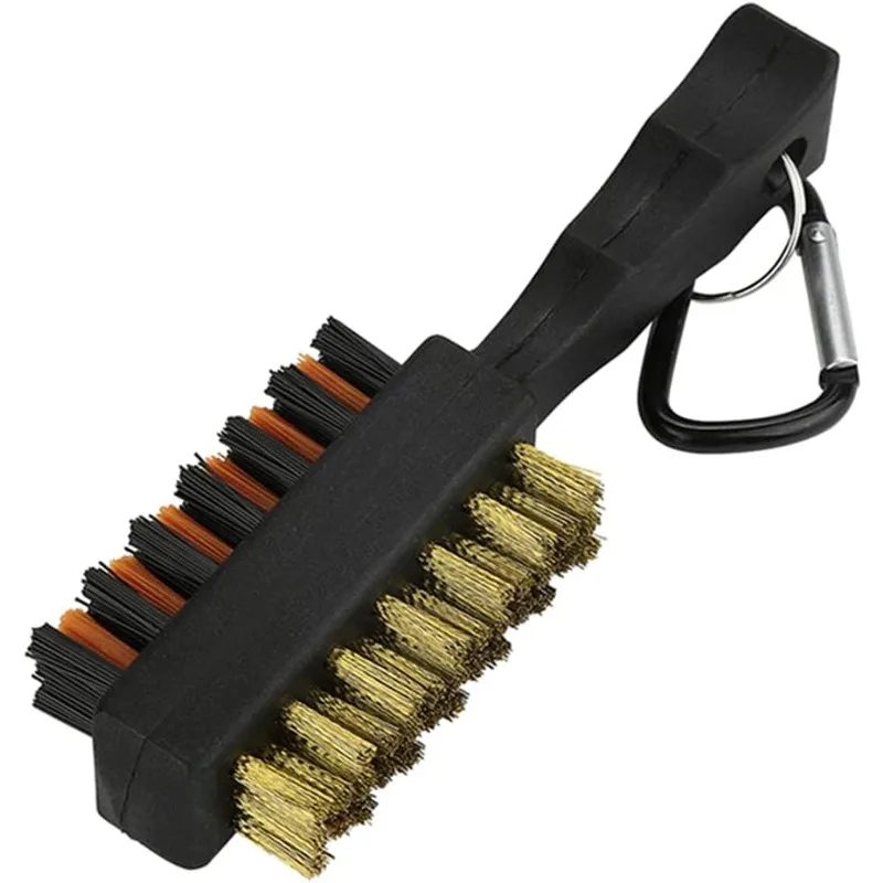 Golf Club Brush Cleaner Waterproof Design Cleaning Tools Portable Metal Lightweight Nylon Brushes for Golf Shoes Maintenance