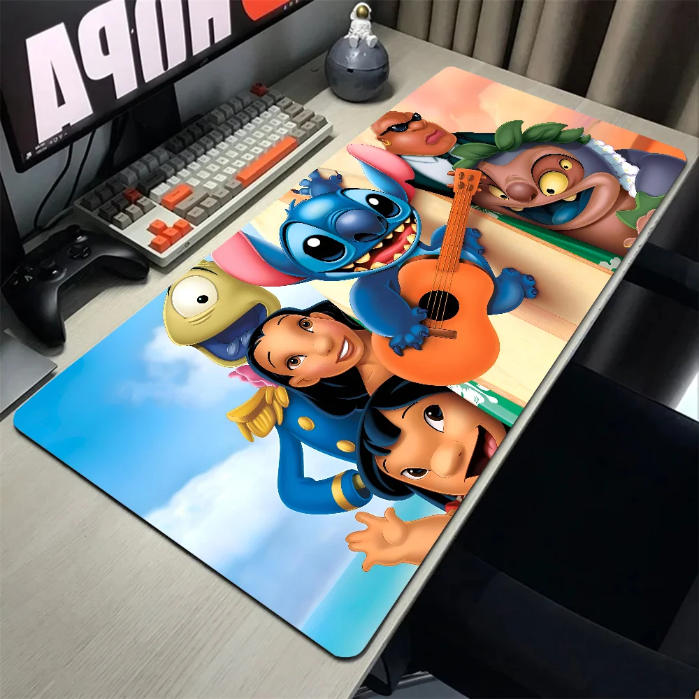 Cartoon Cute S-Stitch Kawaii Anime Mousepad Large Gaming Mouse Pad LockEdge Thickened Computer Keyboard Table Desk Mat