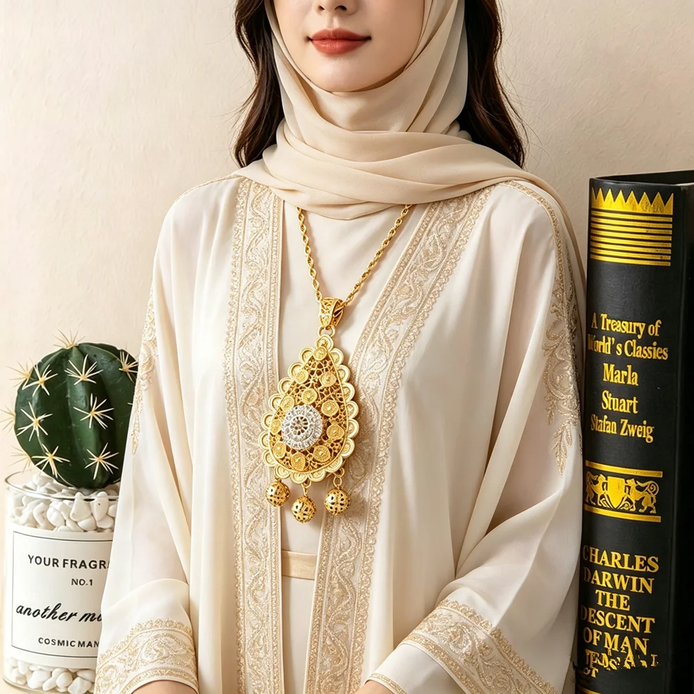 Ethnic Fashion Dubai - 골든 두바이 주얼리 여성용 펜던트 목걸이