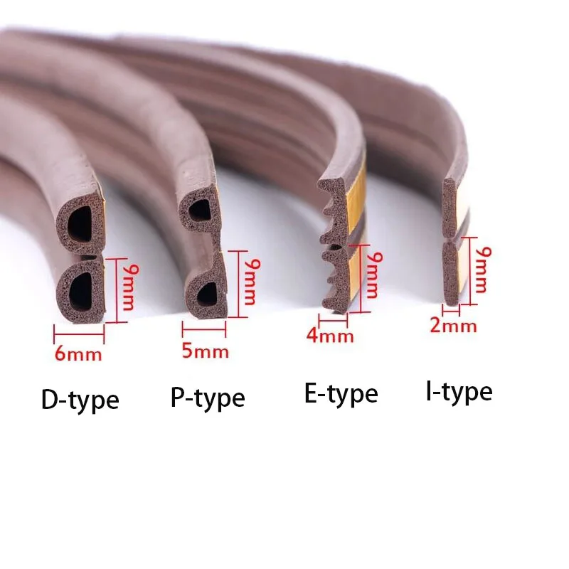 Self adhesiv sealing strip DIPE type door and window sealing strip Acoustic rubber foam windproof seal Anti collision dust strip