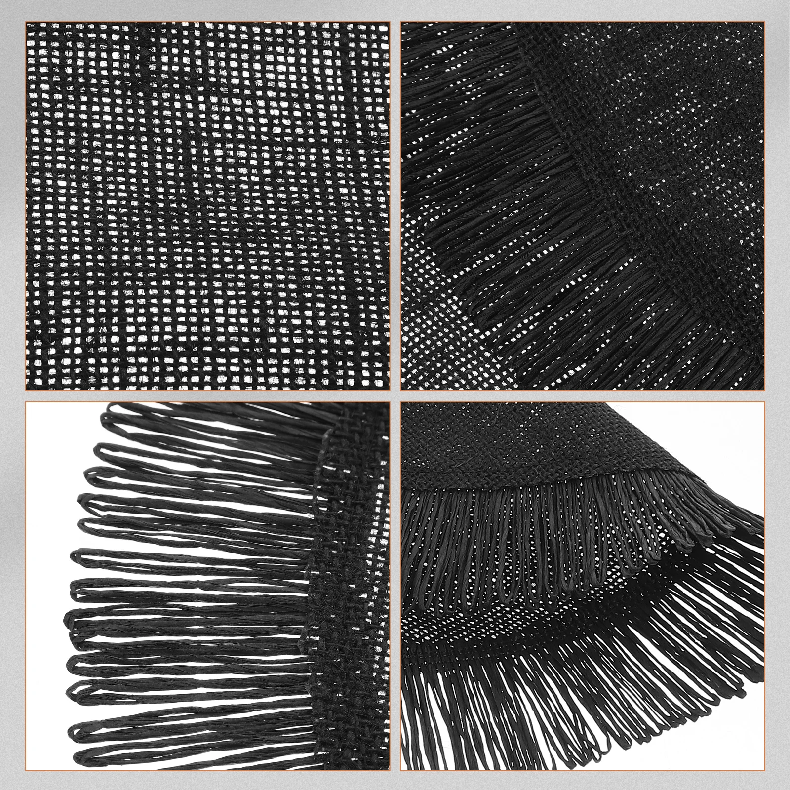 

2pcs Round Placemats Woven Style Dining Table Coaster Decorative Place Mats Wear Resistant Table for Birthday