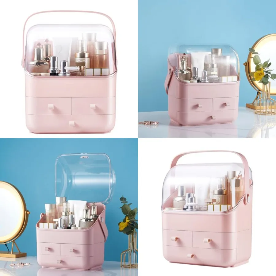 

Large Makeup Organizer w Drawers Beauty Organizer Makeup Box Holder Vanity Organization Desk Countertop MakeUp Organizers Bathr