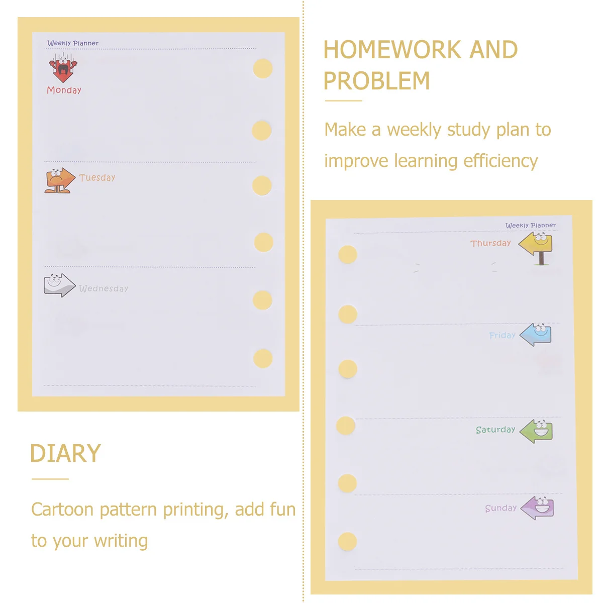 3 قطعة A7 ورق إعادة تعبئة أوراق فضفاضة 6-حلقة الموثق استبدال الأساسية سطح الكتابة السلس للمدرسة مكتب المنزل دفتر مخطط #4