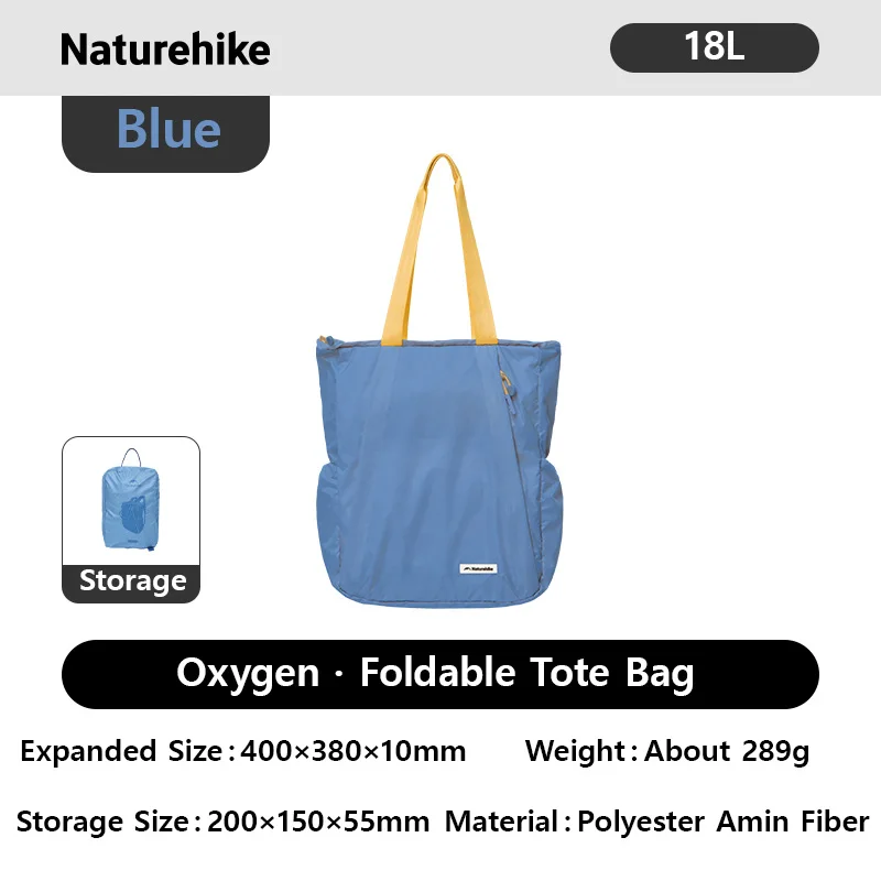 Naturehike Oxygen 18L Handtas Draagbare Opvouwbare Rugzak Outdoor Wandelen Reizen Ultralichte Opbergzakken Grote Capaciteit Tote Bag