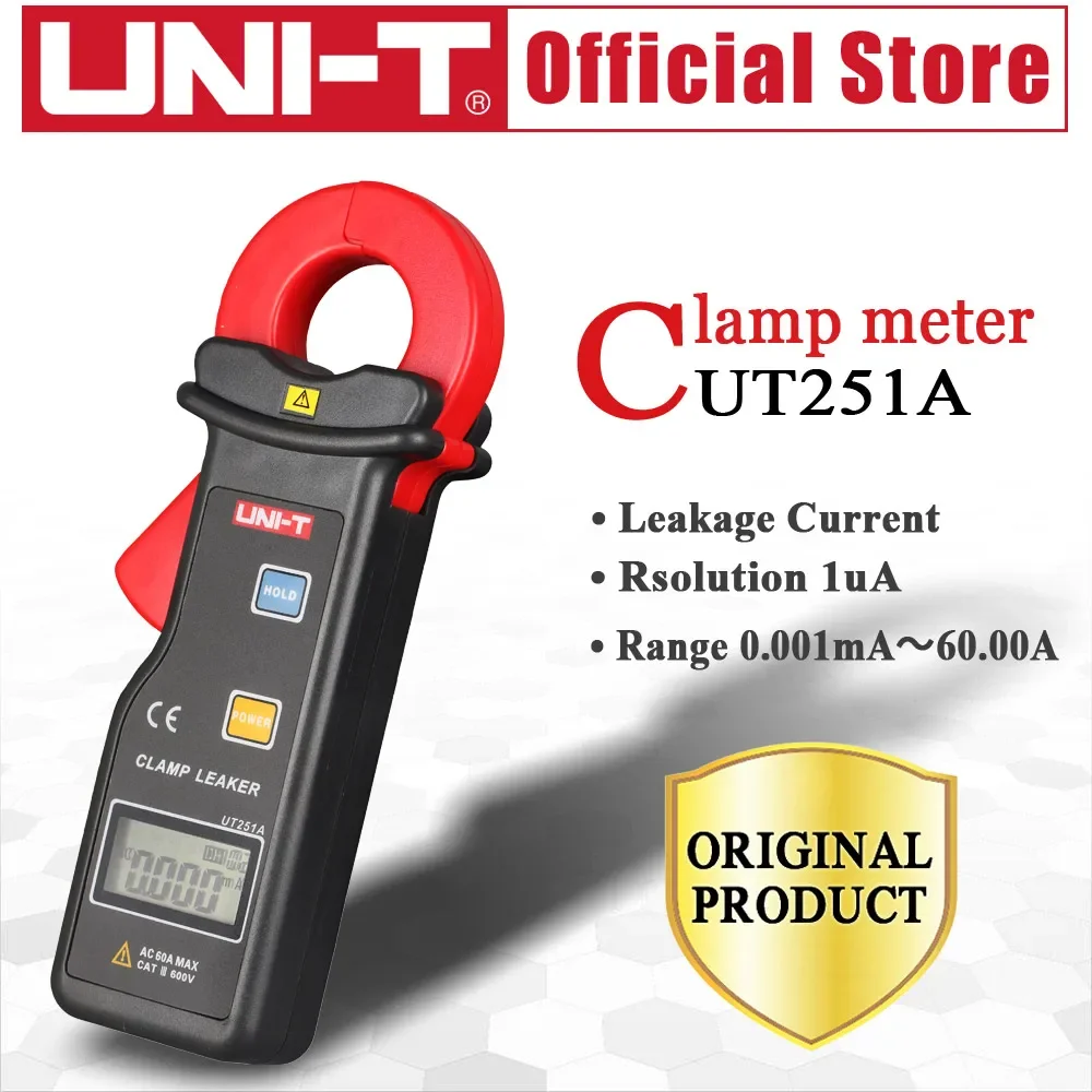 

UNI-T Leakage Current Clamp Meters High Sensitivity Ammeter Pliers Electric Current Tester Auto Range LCD Display UT251A