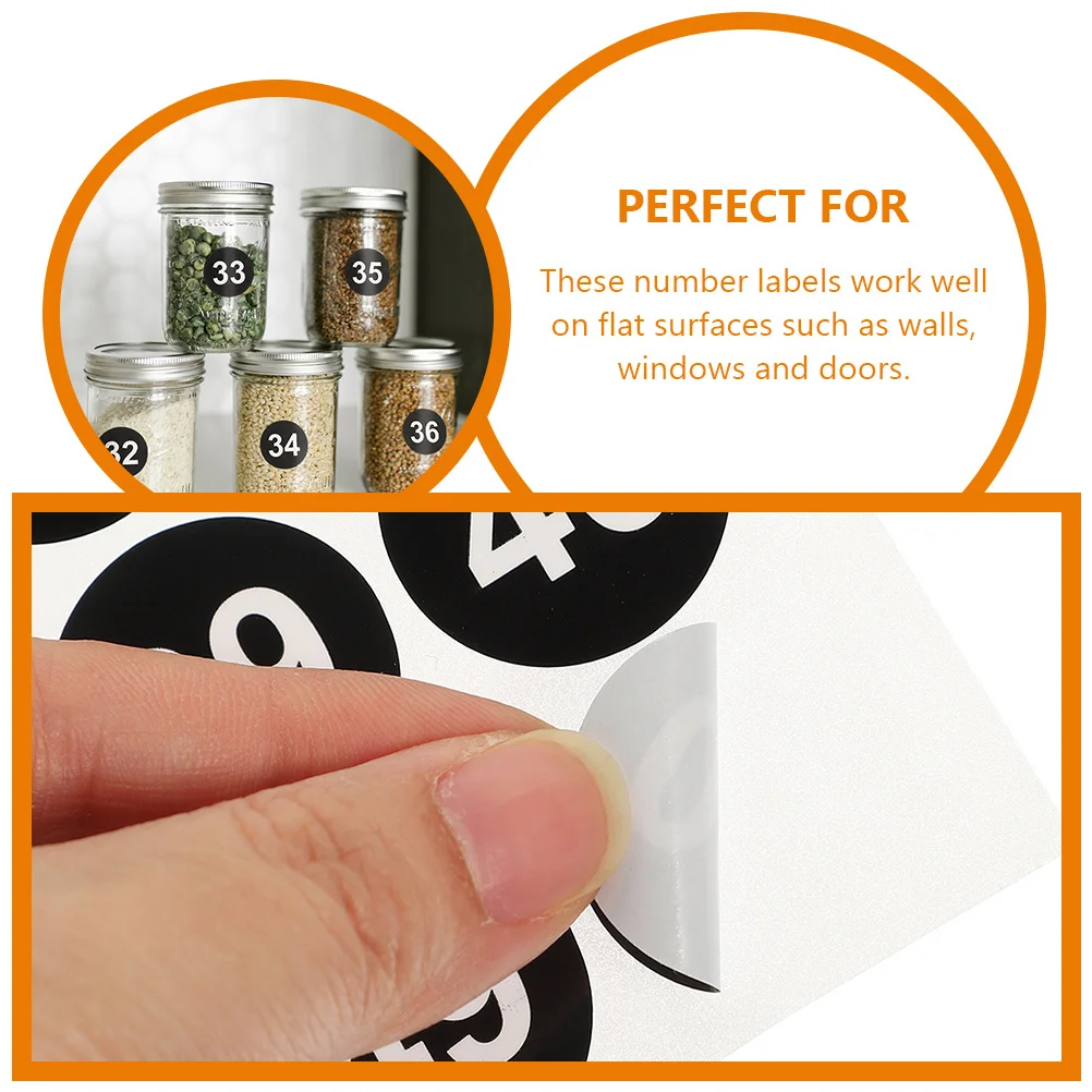 

Round Label Paper Number Stickers 1-50 Self-Adhesive Detachable Classification Labels For Office Classroom Diy Craft