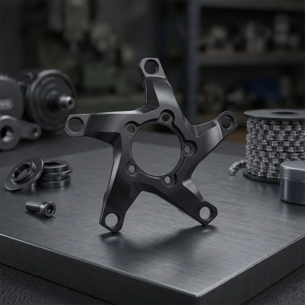 Black Aluminum Alloy Bracket for For bafang For bbs03 Electric Bike Motor Supports 32 Tooth and 42 Tooth Chainrings
