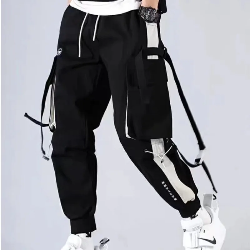 

Men's Trendy Cargo Pants With Multi Pockets, Classic Design, Casual Streetwear Drawstring Loose Fit Joggers For Outdoor Fall Wi