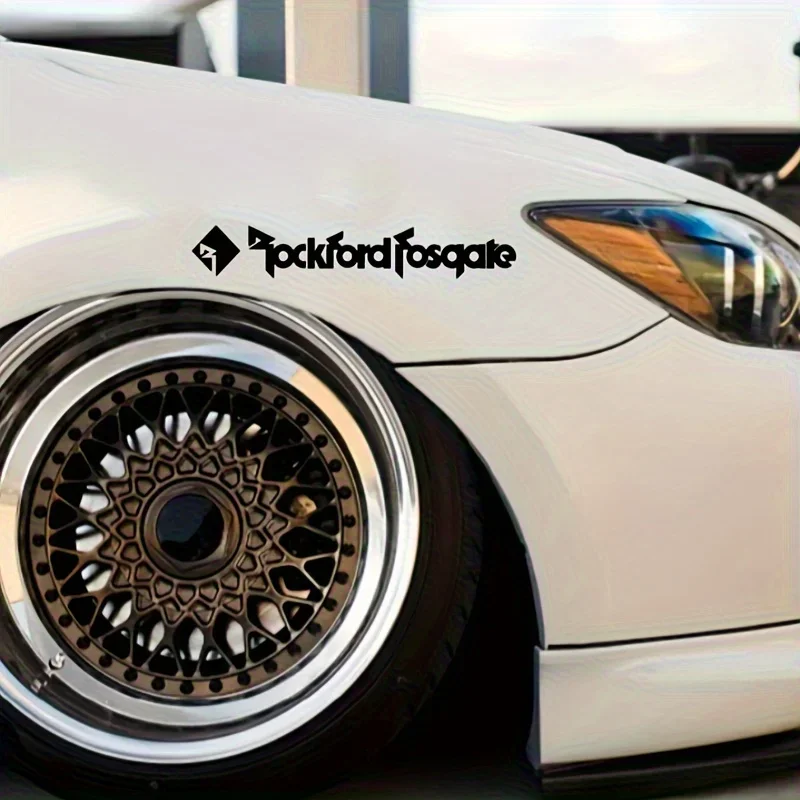 สติกเกอร์รถยนต์ Edgy Rockford Fosgate 1 ชิ้น, สติกเกอร์ติดรถยนต์ลายแบรนด์เครื่องเสียง, สติกเกอร์ตกแต่งรถยนต์สะดุดตาสำหรับตกแต่งภายนอกรถยนต์สุดเทรนดี้