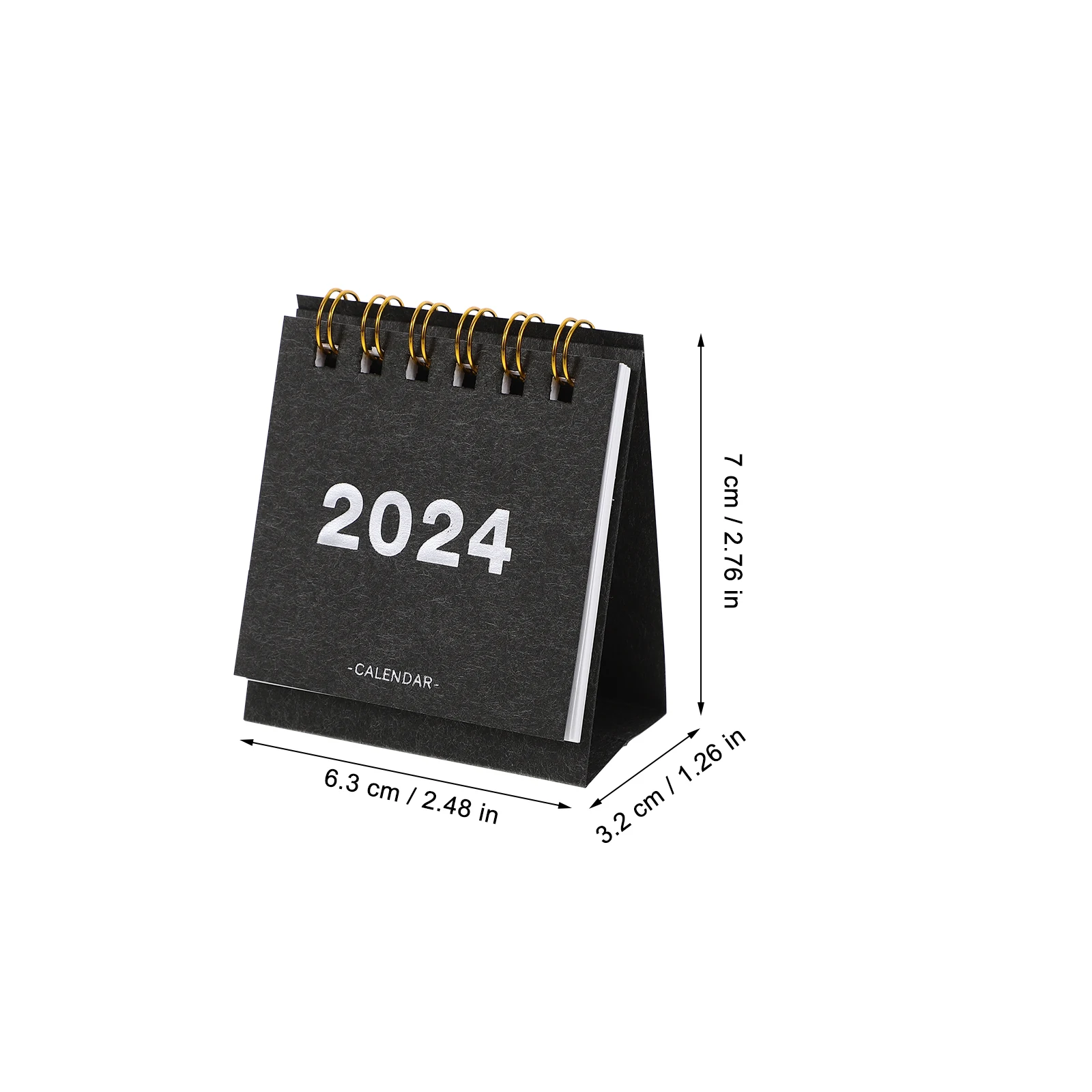 

Мини-настольный календарь на 2024 год, отдельно стоящий бумажный настольный календарь, декор для домашнего офиса, прозрачные принты, простой в использовании домашний декор