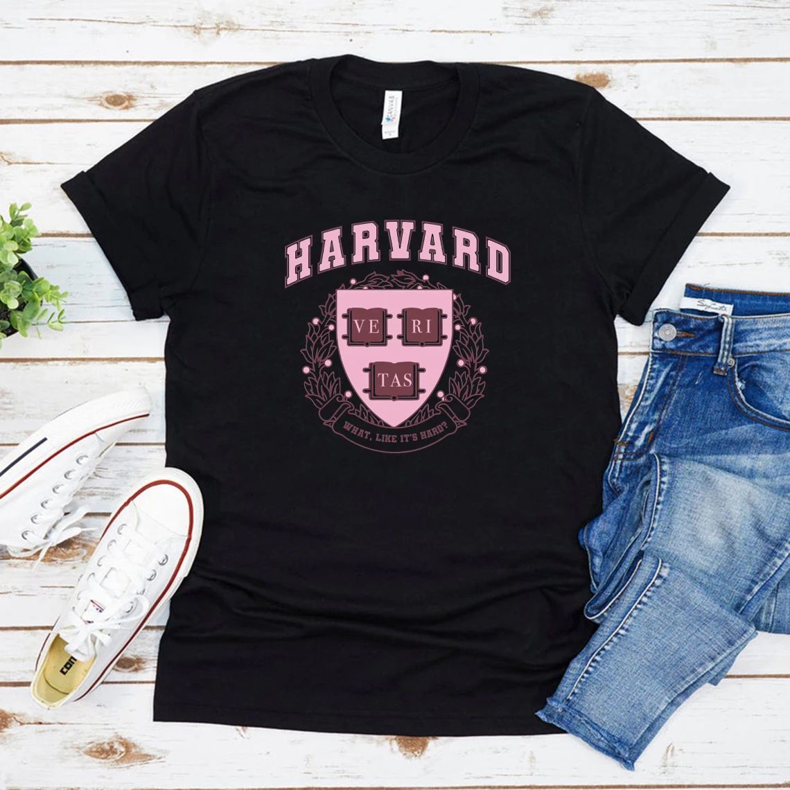 Harvard Legally Blonde T Shirt What Like It\'s Hard Shirt Elle Woods Crewneck T-Shirt Women Tshirts Aesthetic Clothes Casual Tops