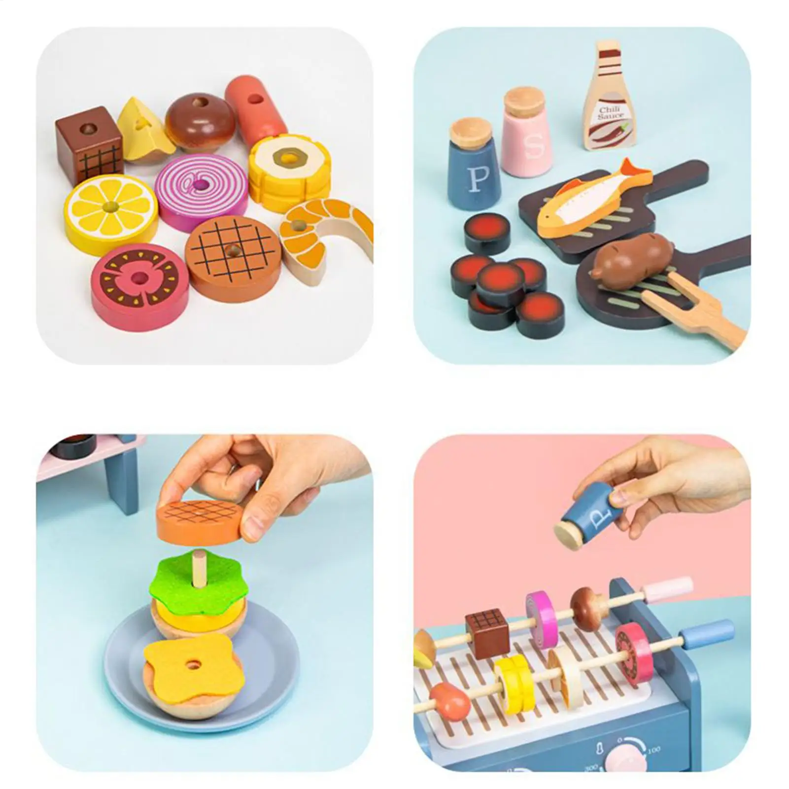 التظاهر شواء ليتل الشيف لعب مجموعات الالعاب الطبخ لعبة تعليمية تفاعلية لعبة للمنزل وقت اللعب الصبي الذين تتراوح أعمارهم بين 1-3 تطوير المهارات