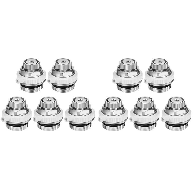 10Pcs Radiator Exhaust Valve Copper Fully Automatic Heating Exhaust Valve 1/2 Inch Air Vent-[iubi-ABUA]