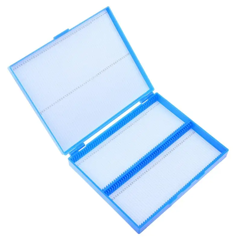 Microscope Slide Case 1 2 3Pcs Plastic Rectangle Box Storage for 100 Slides Laboratory School Supplies