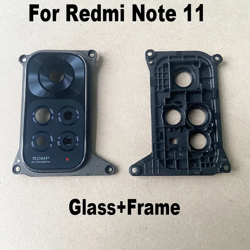 For  Redmi Note 11 Back Camera Lens Rear Glass With Frame Cover 4G Global 2201117TG 2201117TI 2201117TY 2201117TL