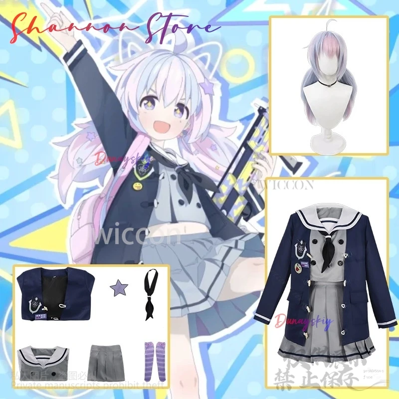 

Anime Game Blue Archive Cosplay Uzawa Reisa Kawaii Loli Japanese Girls JK School Uniform Dress Lovely Lolita Wigs Cos Customized