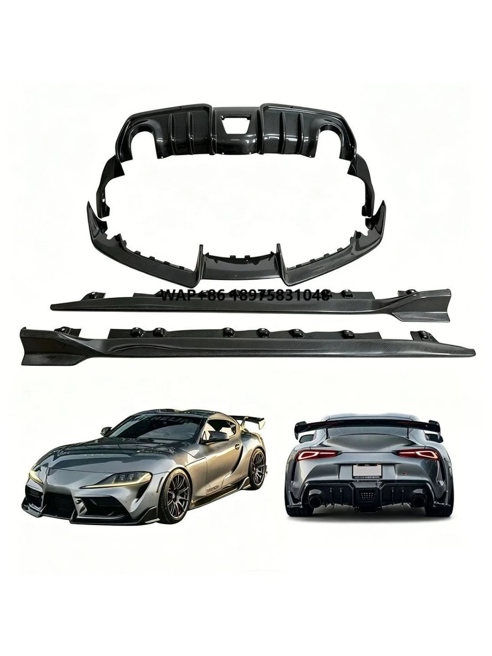 For Supra A90 A91 MKV MK5 Carbon Fiber AD Style Front Bumper Front Splitter Front Lip Body Kit