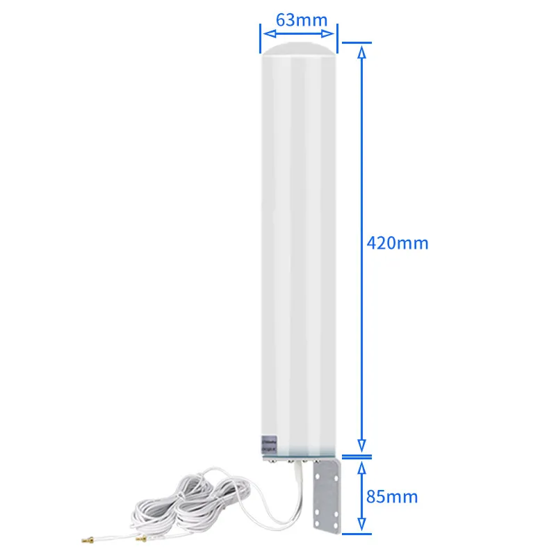 Antena zewnętrzna wielokierunkowa 5G/4G/LTE/GSM, antena o wysokim zysku 18dBi, 600-6000MHz do wzmacniania sygnału telefonu komórkowego. — zdjęcie produktu 3