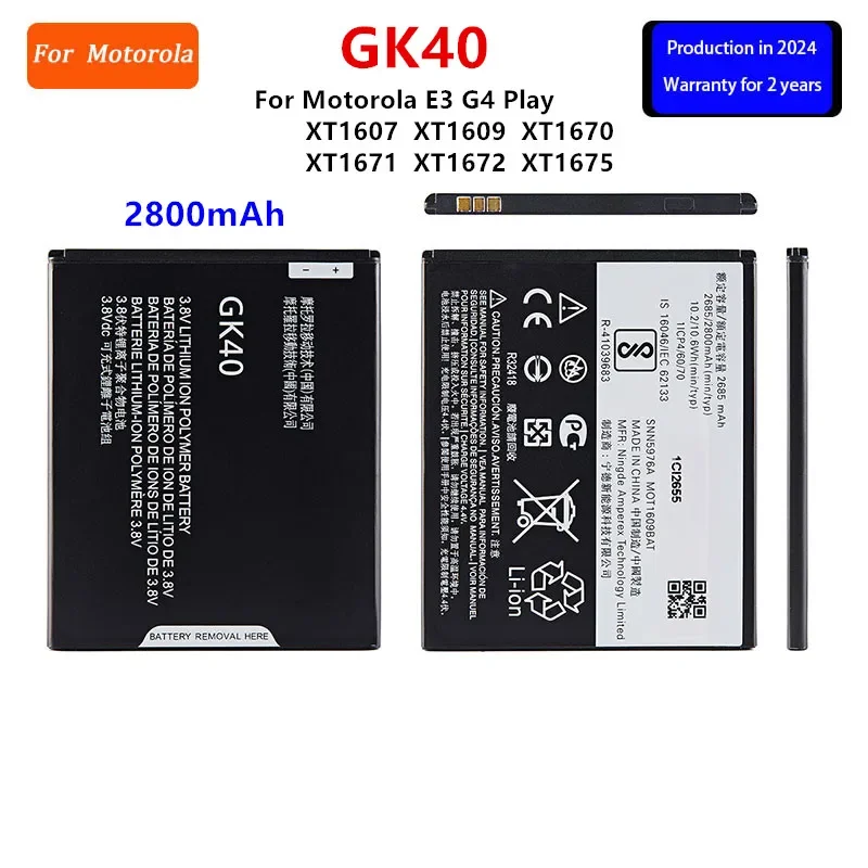 Battery KC40 HC40 HC60 GK40 For Motorola Moto E6 Plus XT1754 XT1755 XT1758 M2998 C Plus Dual SIM E3 G4 Play Phone Batteries