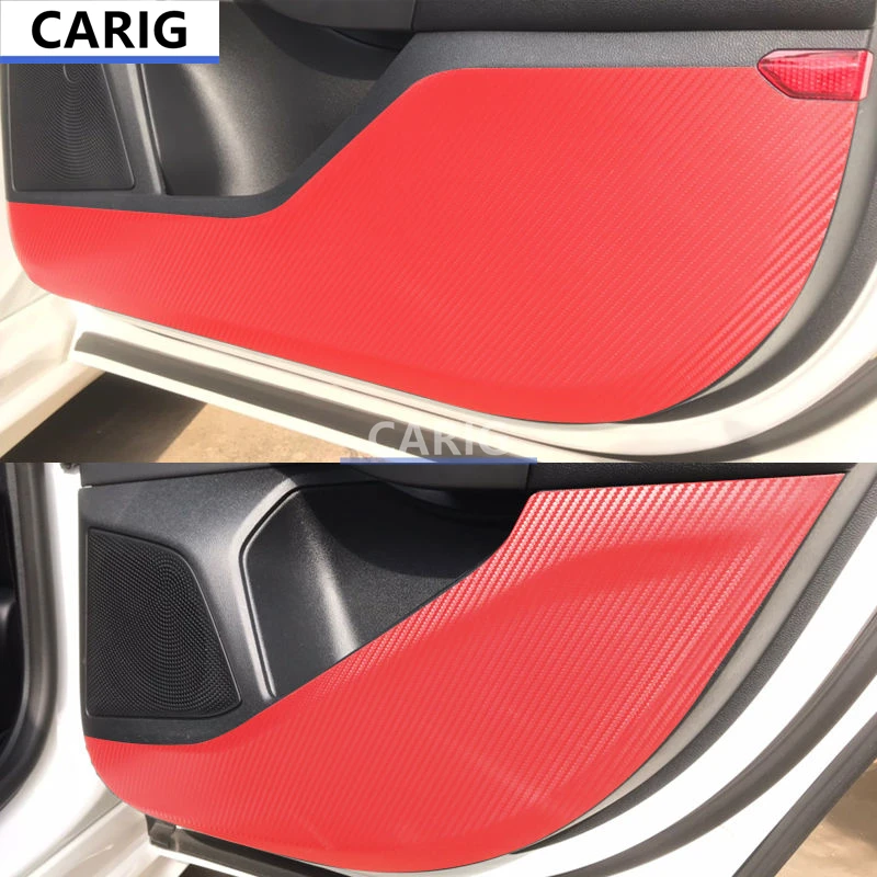 For FORD FOCUS 19-22 Door Anti-kick Sticker Modified Carbon Fiber Interior Car Film Accessories Modification