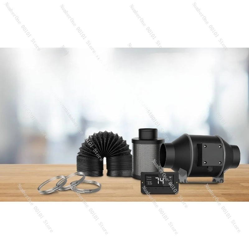 Source Factory 4 6 Inch Duct Fan Carbon Canister Filter Set with ETL CE ROHS FCC for Home Grow Tent Ventilation