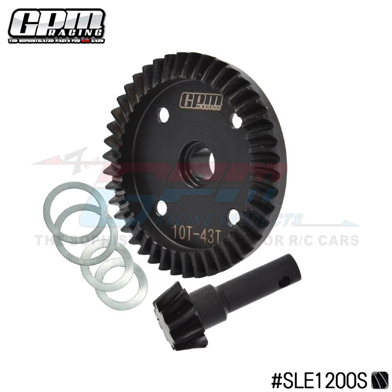 

GPM 42Crmo Alloy Steel Diff Bevel Gear 43T & Pinion Gear For TRAXXAS 1/8 Sledge