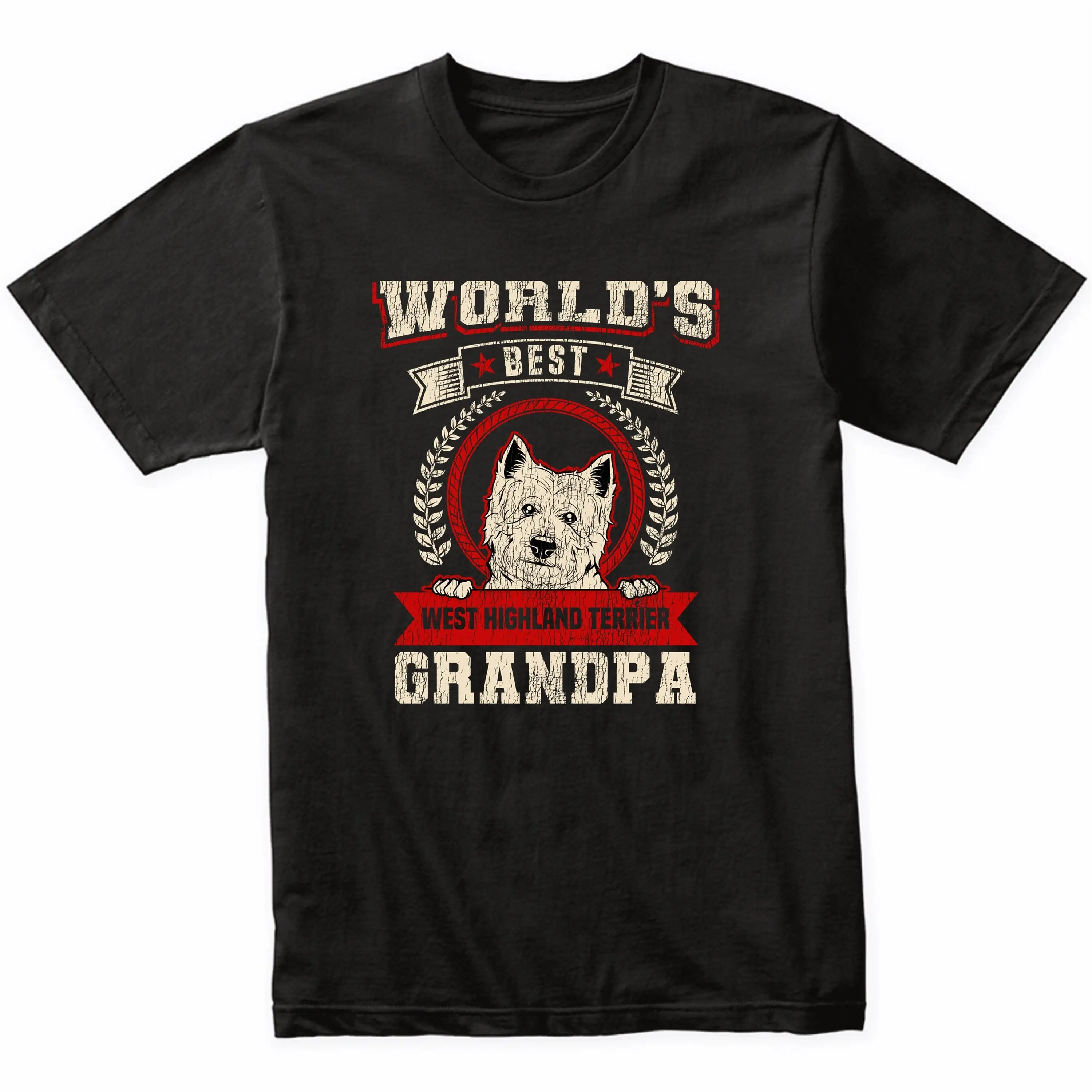 World'S Best West Highland Terrier Grandpa Dog Breed T Shirt Westie