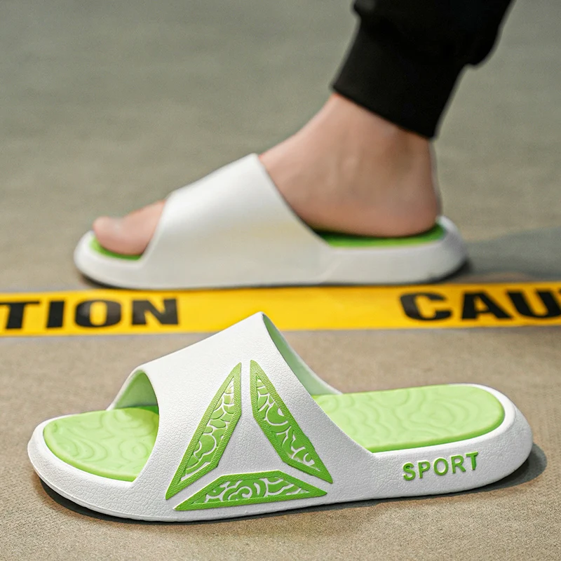 

Summer Breathable Comfortable High-Quality Mid-sole Slippers One-strap Slides38-45Size Lightweight Couple Style