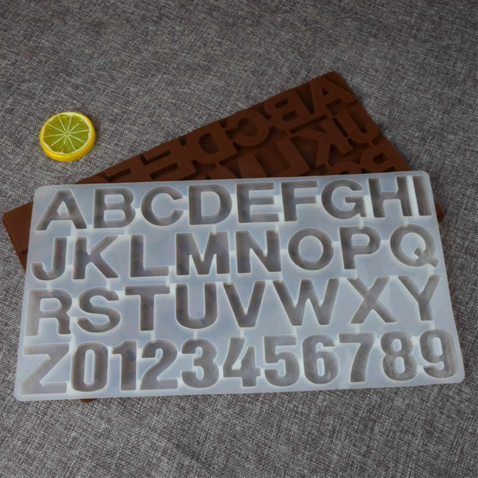 Alphabet Silicone Mold Flexible Baking Tray for Cake Decorating Candy Chocolate Soap Resin Casting Non Stick Reusable Tool