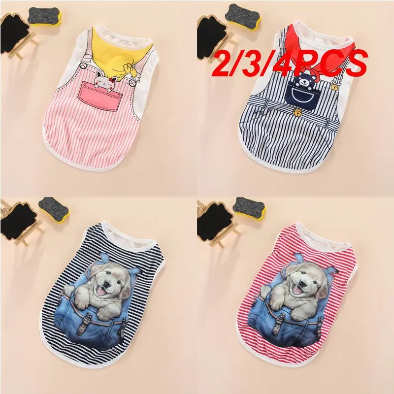 2/3/4PCS Pet Supplies High Quality Lovely General There Must Be Polyester Fashionable Spring Comfortable Dog T-shirt